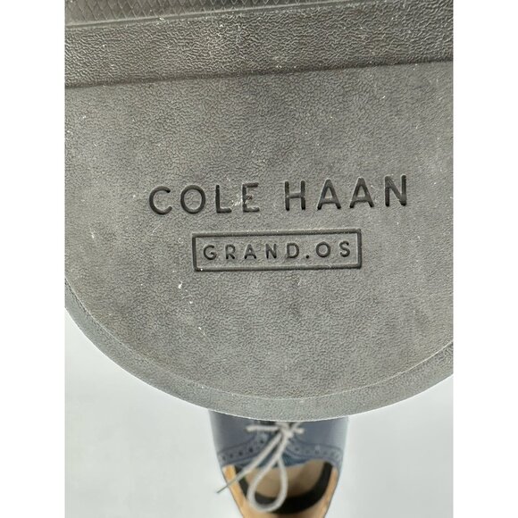 Cole Haan Men's Wingtip Oxfords Blue Leather Lace Up Rubber Sole 12M - Picture 10 of 10